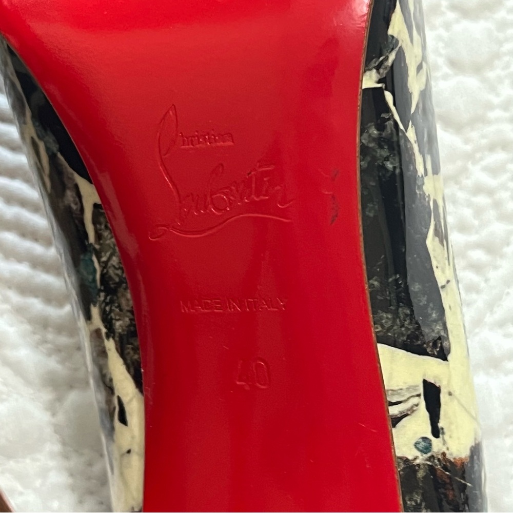 CHRISTIAN LOUBOUTIN Pigalle Follies 100 Pointy Toe Pump Heel Patent Leather 40 - Picture 3 of 12